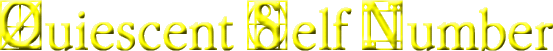 Quiescent Self Number