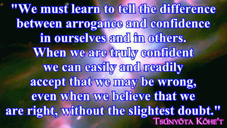 Arrogance and confidence