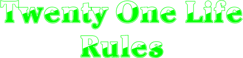 Twenty One Life Rules